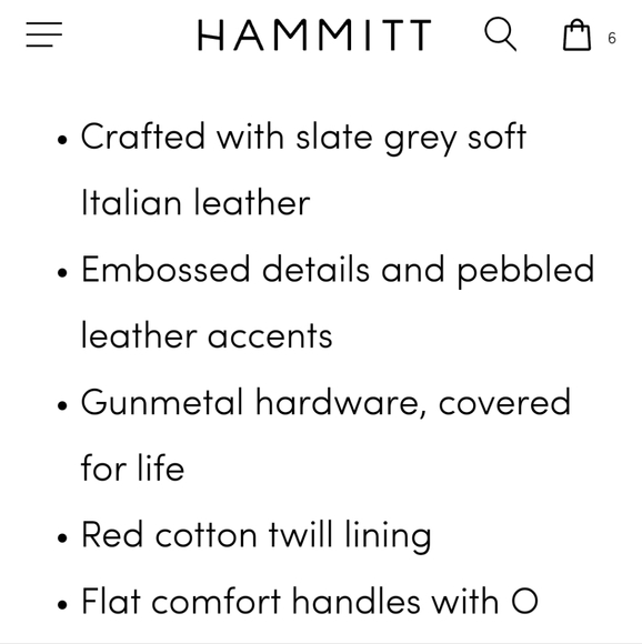 NWT, HAMMITT ANDERSON LARGE TOTE IN BLACK CROCODILE & GUNMETAL HARDWARE - Picture 9 of 16